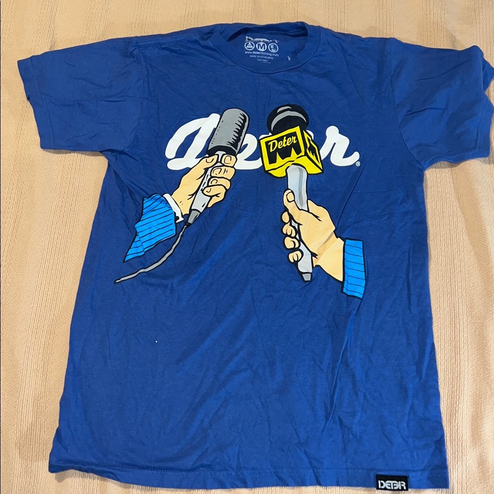 Deter Blue Microphone Graphic Tee - Short Sleeve